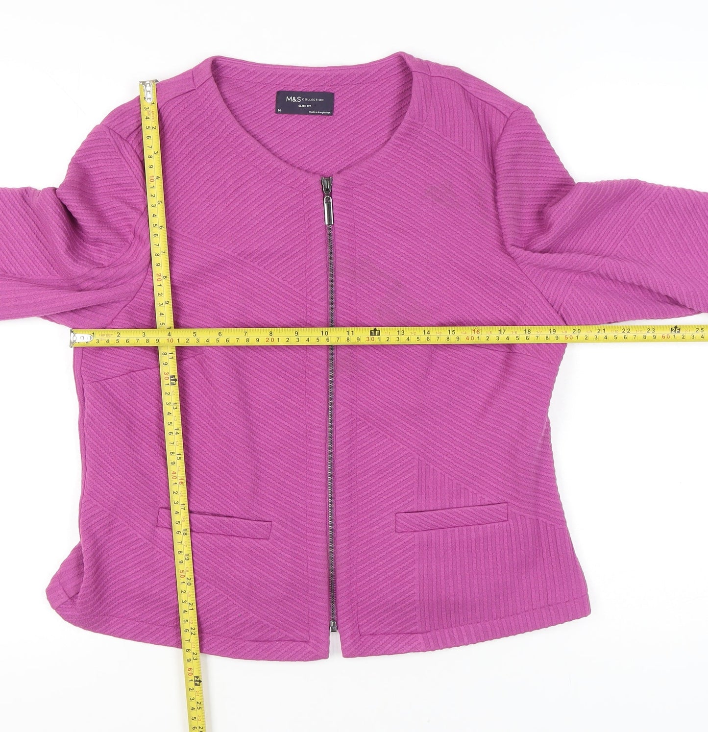 Womens UK Size 14 Marks and Spencer Pink Basic Jacket