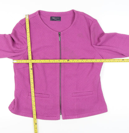 Womens UK Size 14 Marks and Spencer Pink Basic Jacket
