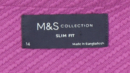 Womens UK Size 14 Marks and Spencer Pink Basic Jacket