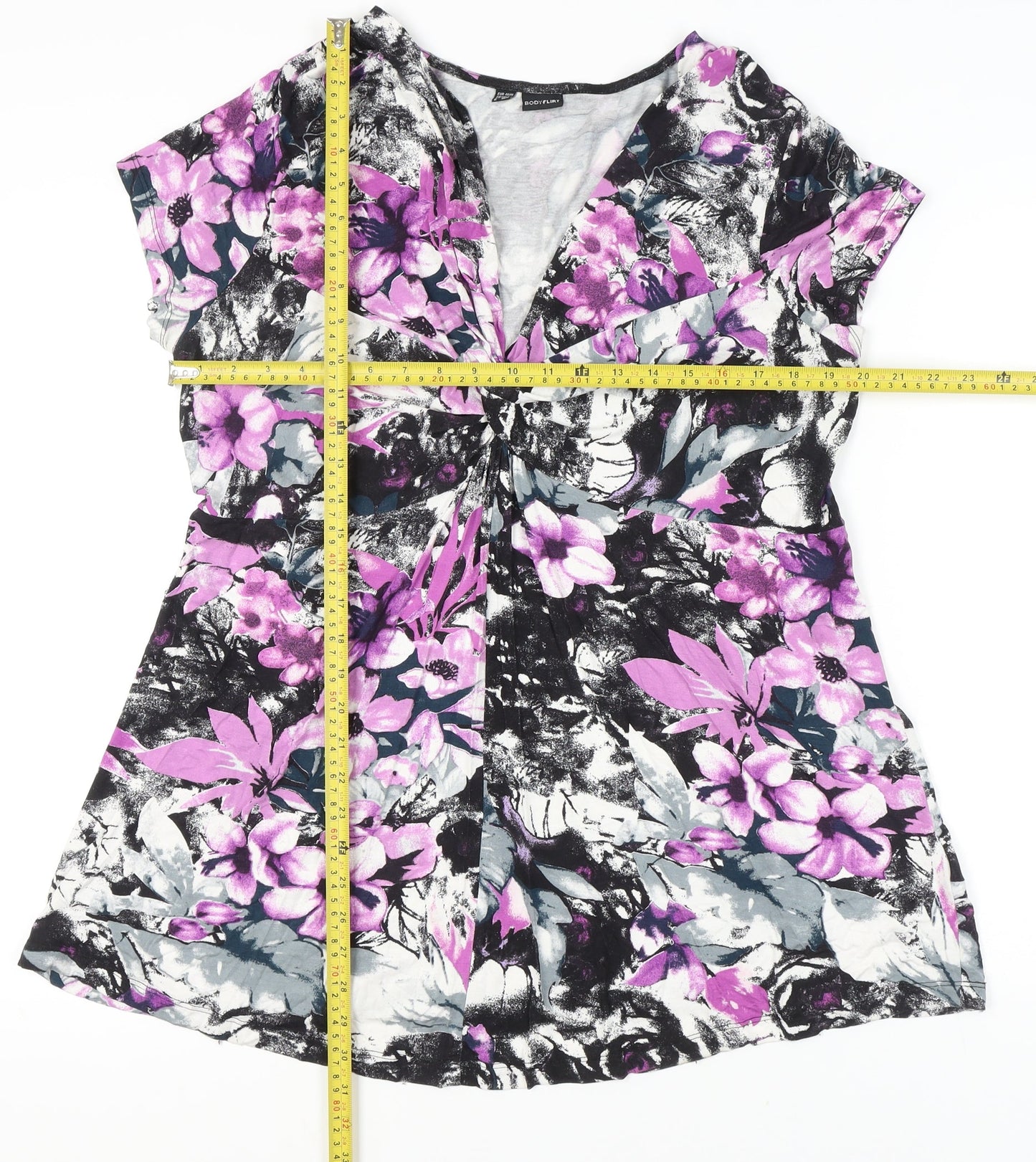 Womens UK Size L Bodyflirt Multicoloured Tunic Blouse