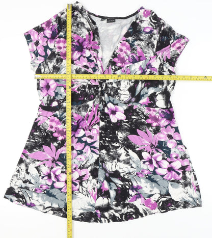 Womens UK Size L Bodyflirt Multicoloured Tunic Blouse