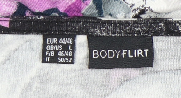 Womens UK Size L Bodyflirt Multicoloured Tunic Blouse