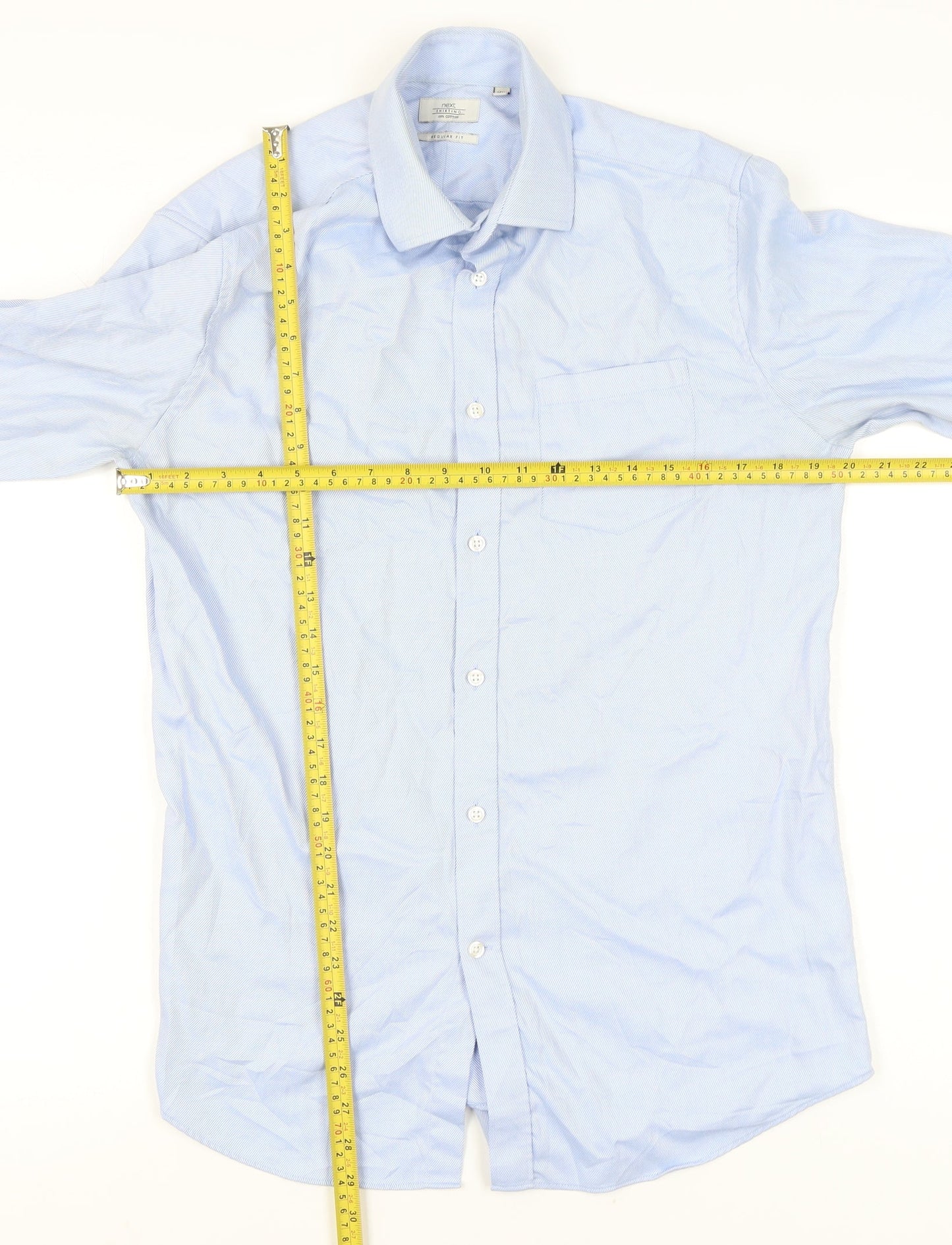 Mens UK Collar Size M NEXT Smart Blue  Dress Shirt