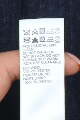 Womens UK Size 36 Marks and Spencer Regular Fit Dress Pants Blue Trousers