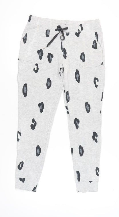 Marks and Spencer Women’s Grey Animal Print Lounge Pants Size 14 Jersey Autumn Winter