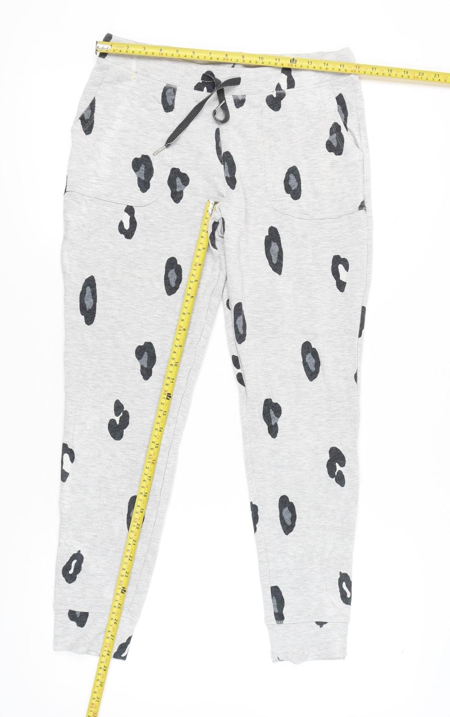 Marks and Spencer Women’s Grey Animal Print Lounge Pants Size 14 Jersey Autumn Winter