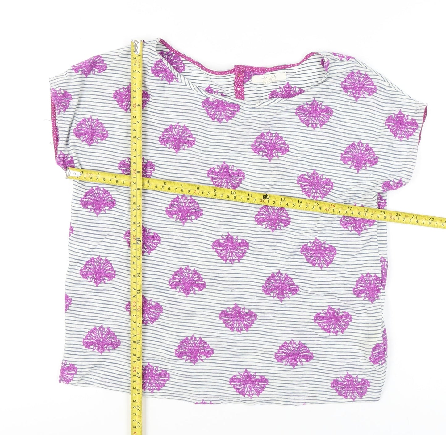 Womens UK Size 10 White Stuff Multicoloured Basic Blouse