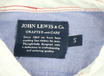 John Lewis & Co. Men's Blue Point Collar Cotton Long Sleeve Shirt S