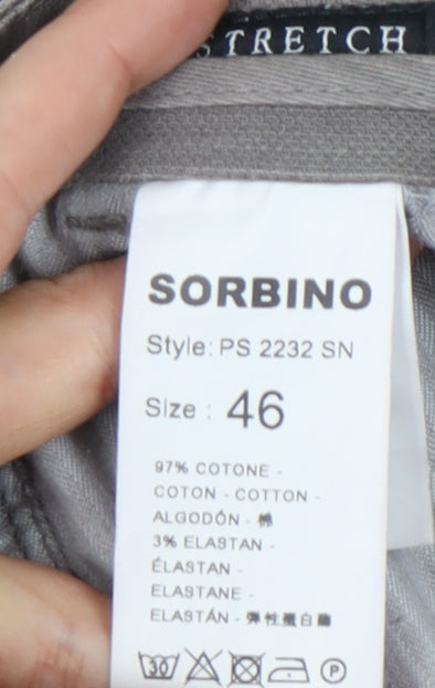 Sorbino Women’s Grey Chino Trousers Size 18 Straight Leg Stretch