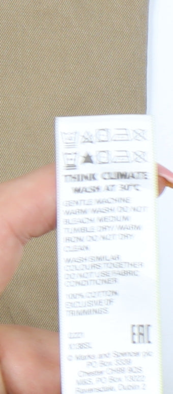 Marks and Spencer Men's Beige 4XL Cargo Trousers 42W 29L