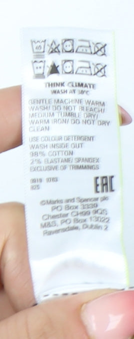 Marks and Spencer Men's Blue Regular Fit Chino Trousers 30W 33L