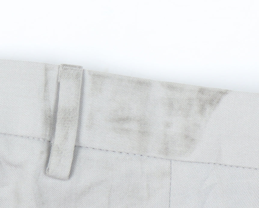 Marks and Spencer Men's Grey 30in Waist Regular Fit Dress Pants