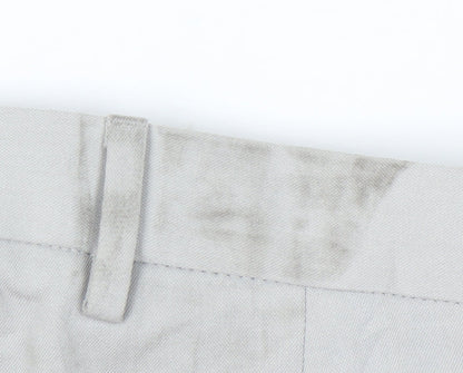 Marks and Spencer Men's Grey 30in Waist Regular Fit Dress Pants