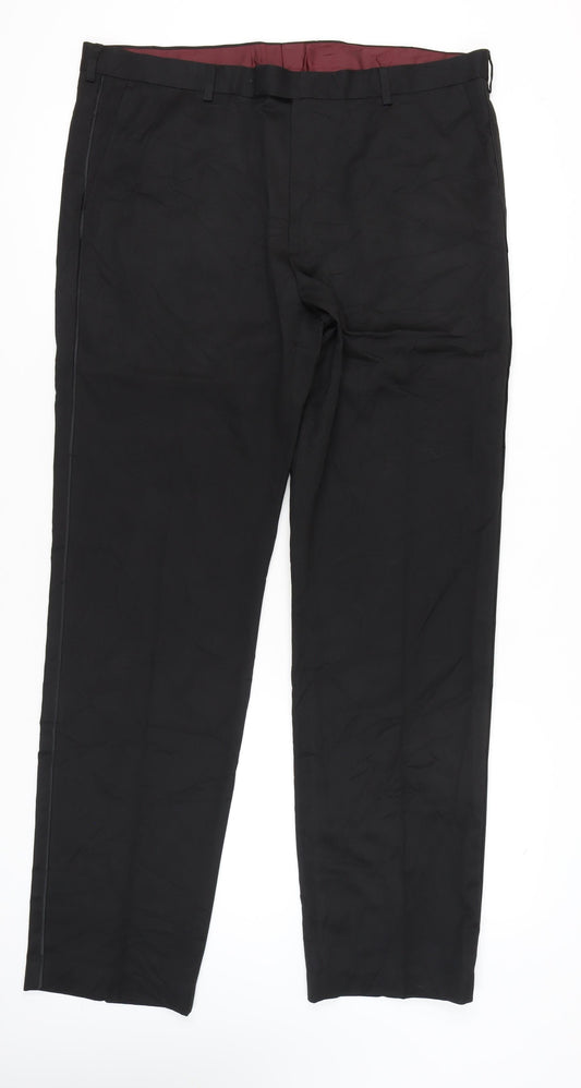Marks and Spencer Men’s Black XL Regular Fit Dress Pants 40x35