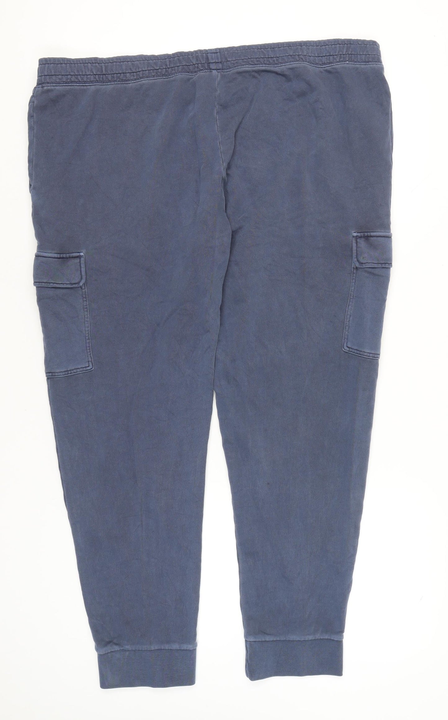 Marks and Spencer Men’s Blue 3XL Cargo Tapered Trousers