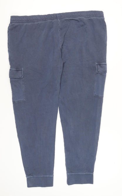 Marks and Spencer Men’s Blue 3XL Cargo Tapered Trousers