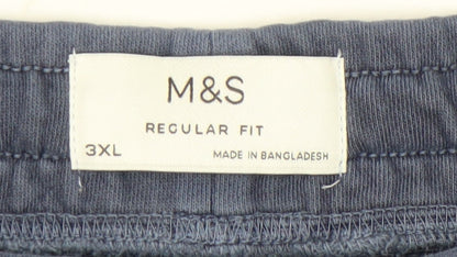 Marks and Spencer Men’s Blue 3XL Cargo Tapered Trousers