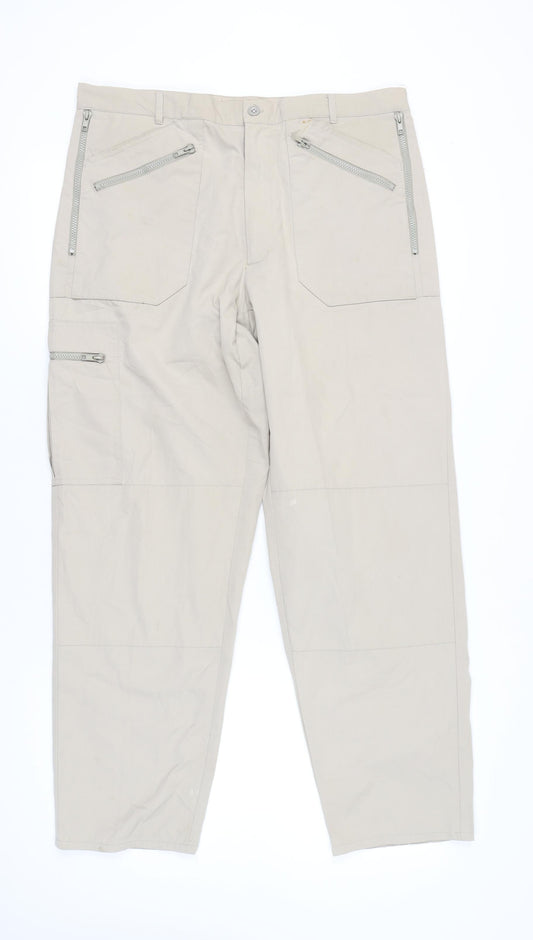 Regatta Men's Beige Cargo Trousers 38W 33L Straight Leg Outdoor