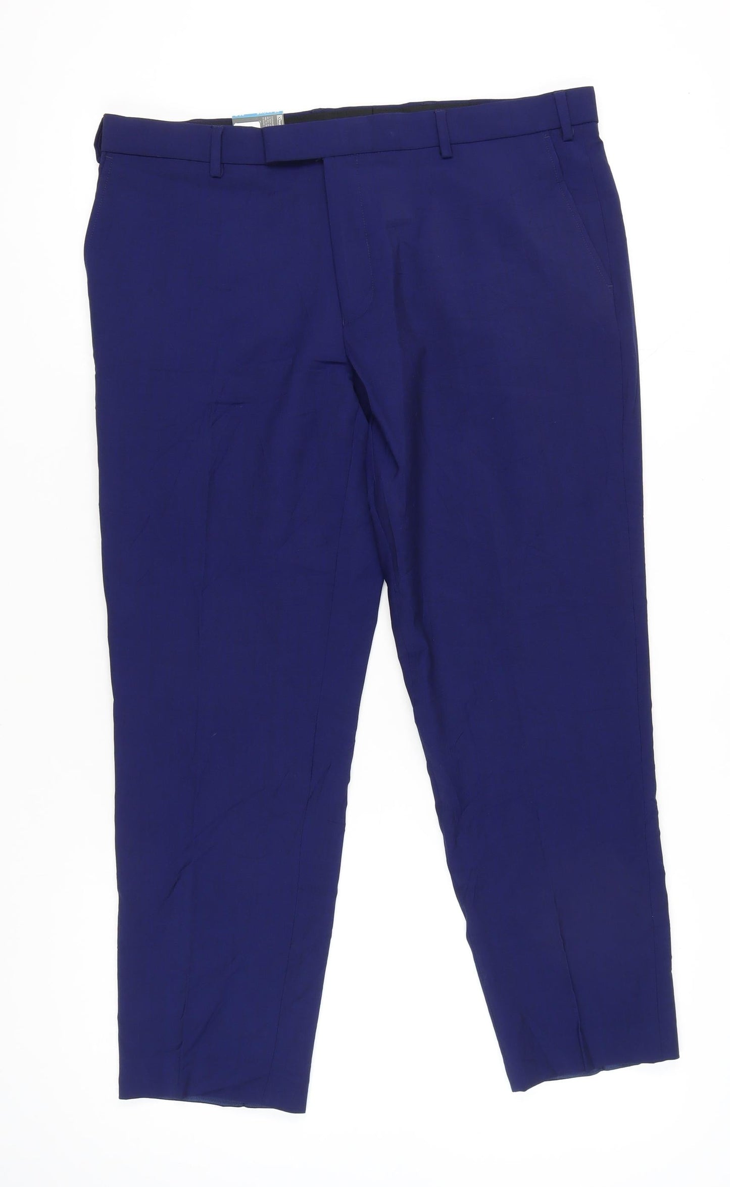 Womens UK Size 38 Marks and Spencer Classic Fit Dress Pants Blue Trousers