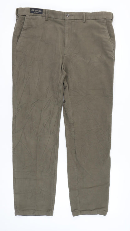 Marks and Spencer Men's Brown Chino Trousers 42in Waist 33in Leg