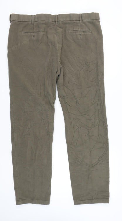 Marks and Spencer Men's Brown Chino Trousers 42in Waist 33in Leg