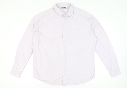 ASOS DESIGN Men’s Purple Cotton Oxford Button-Up Shirt M
