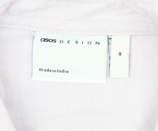 ASOS DESIGN Men’s Purple Cotton Oxford Button-Up Shirt M