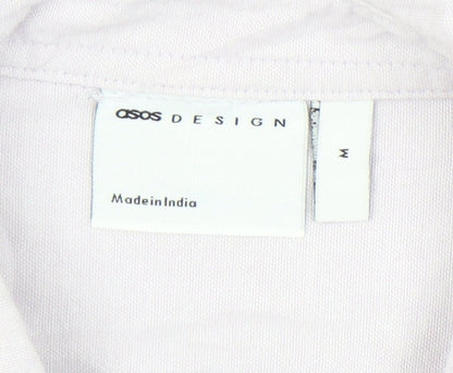 ASOS DESIGN Men’s Purple Cotton Oxford Button-Up Shirt M