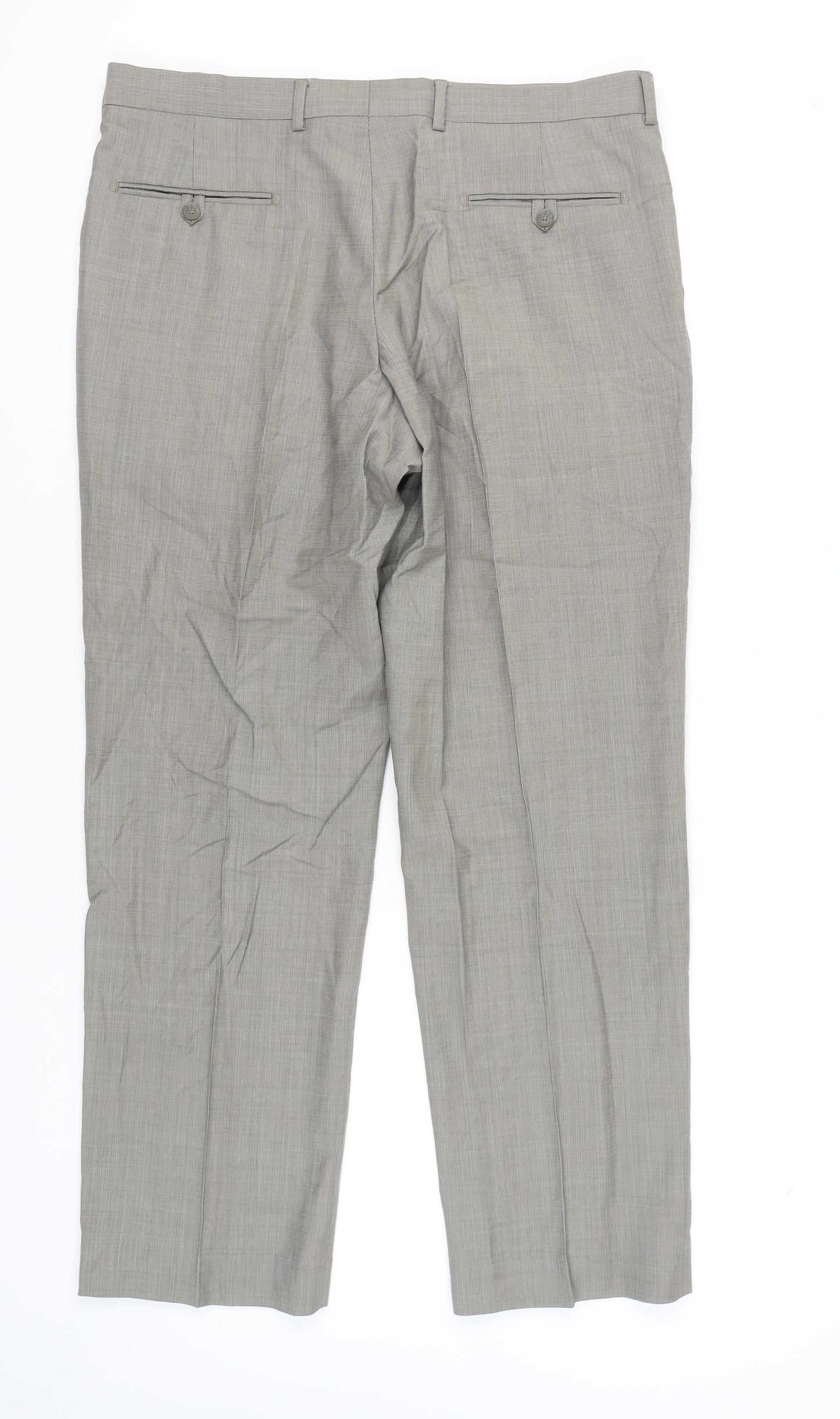 Marks and Spencer Men’s Grey Wool Dress Pants 36W 31L Straight Leg