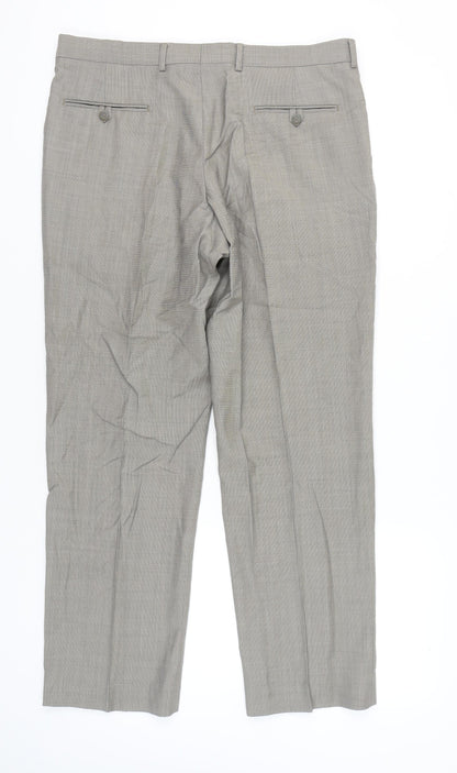 Marks and Spencer Men’s Grey Wool Dress Pants 36W 31L Straight Leg