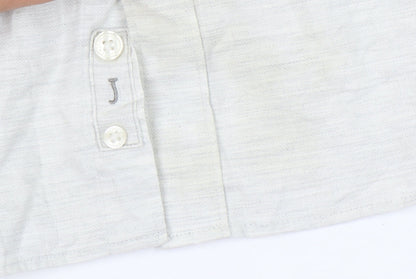 Jasper Conran Men’s Ivory Long Sleeve Button-Up Shirt L Regular