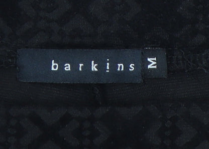 Barkins Women’s Black Geometric Slim Trousers Size M Autumn Winter