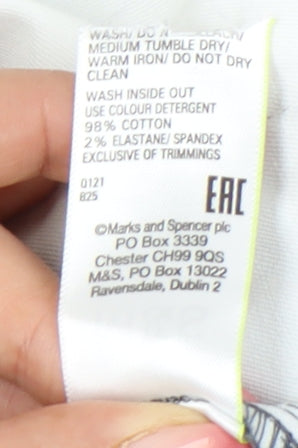 Marks and Spencer Men’s Grey 42in Waist Straight Cotton Trousers