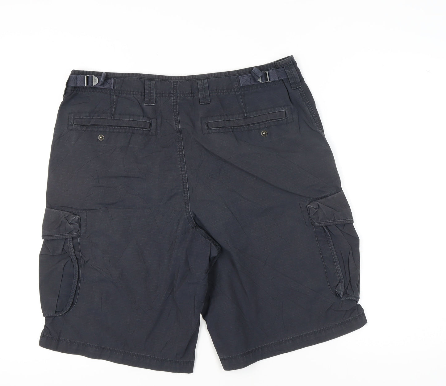 Marks and Spencer Men's Black 36 Cargo Shorts 100% Cotton Summer