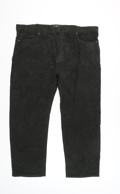 Marks and Spencer Men’s Black Cotton Straight Leg Trousers 42W 29L