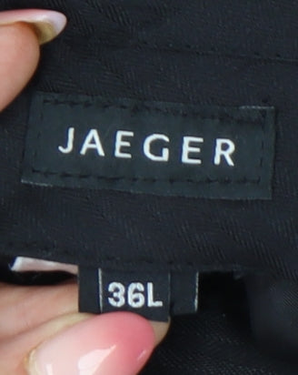 Jaeger Men’s Blue Linen Chino Trousers 36L Straight Leg Smart Casual