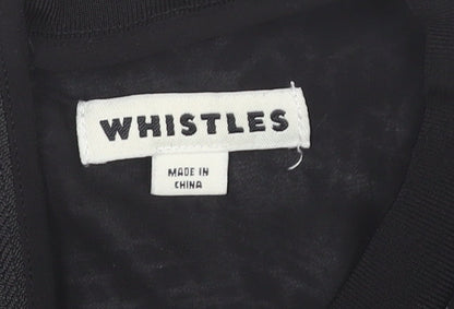 Whistles Women’s Black Geometric Shift Dress Size 12 Knee Length