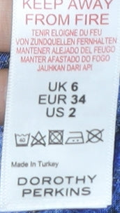 Dorothy Perkins Women’s Blue Animal Print Jumpsuit UK 6 Sleeveless