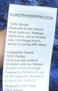 Dorothy Perkins Women’s Blue Animal Print Jumpsuit UK 6 Sleeveless