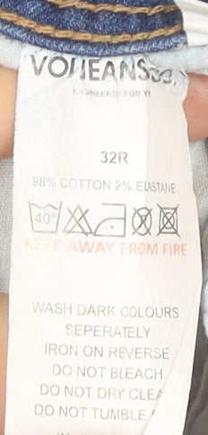 VOI Jeans Men’s Blue Light Wash Skinny Jeans Slim Fit 32R