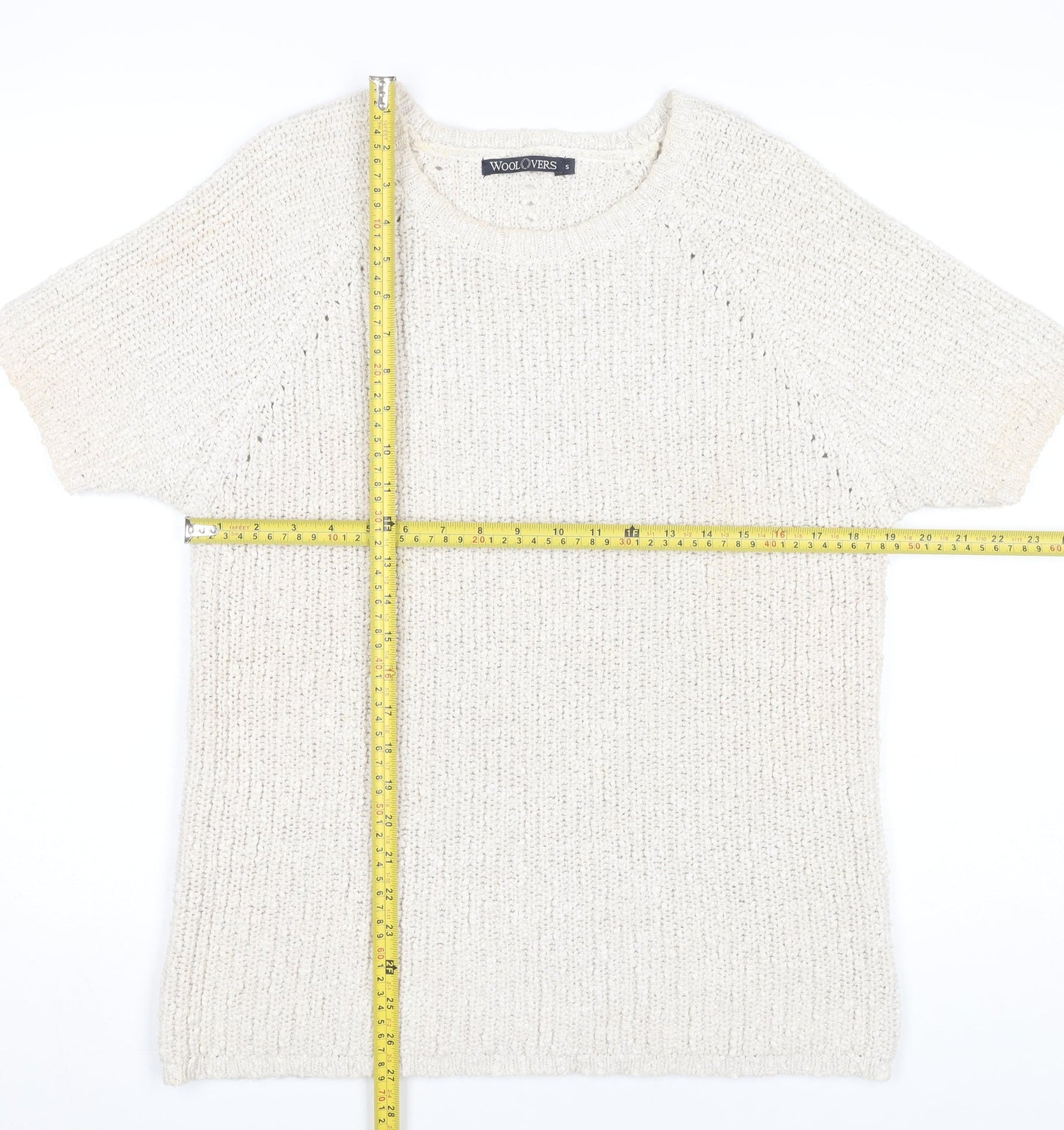 Womens UK Size S Woolovers Beige Pullover Jumper