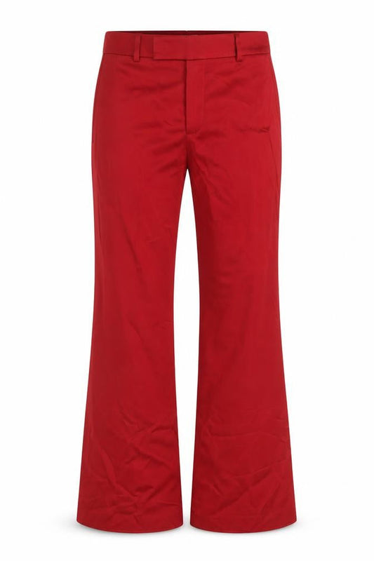 Womens UK Size 12 Zara Regular Fit Formal Red Trousers