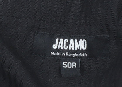 Jacamo Men's Grey Check Dress Trousers Size 50 Straight Leg Big & Tall