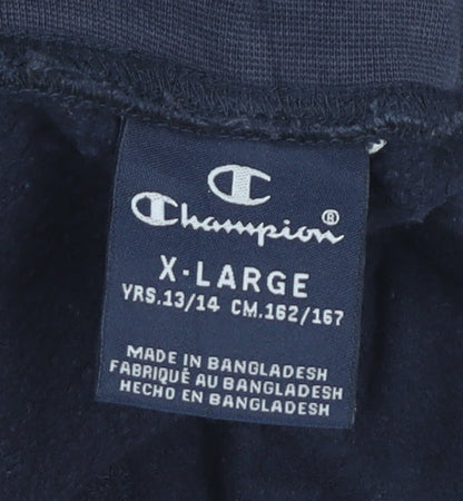Champion Boys Blue 13-14Y Jogger Trousers Fleece Elastic Waist Pockets