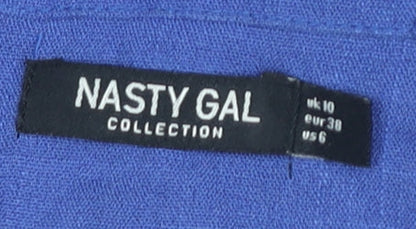 Nasty Gal Women’s Blue Wide-Leg Sleeveless Jumpsuit Size 10