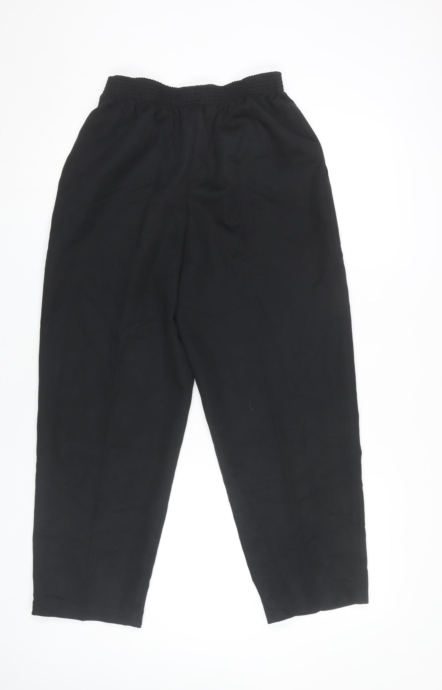 Briggs Womens Black Size 10 Straight Leg Trousers Elastic Waist