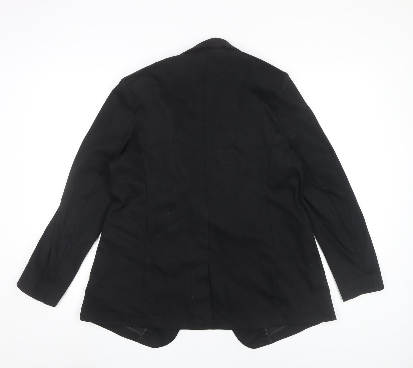 Marks and Spencer Womens Black Blazer Size 14 Single-Breasted One-Button