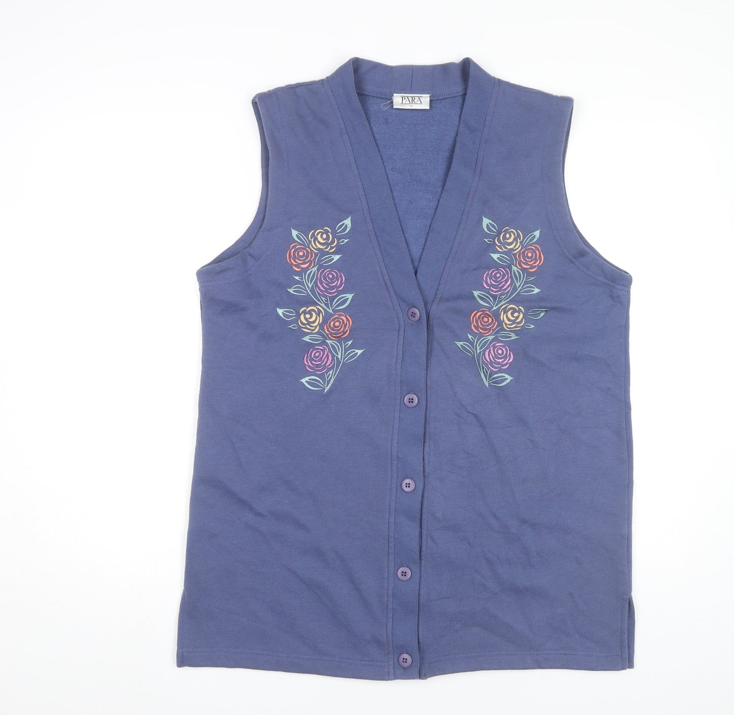 Womens UK Size M PARA Blue Vest Jumper