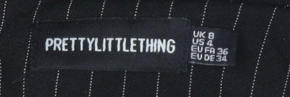 Womens UK Size 8 PRETTYLITTLETHING Slim Fit BusinessCasualFormalWorkwear Black T