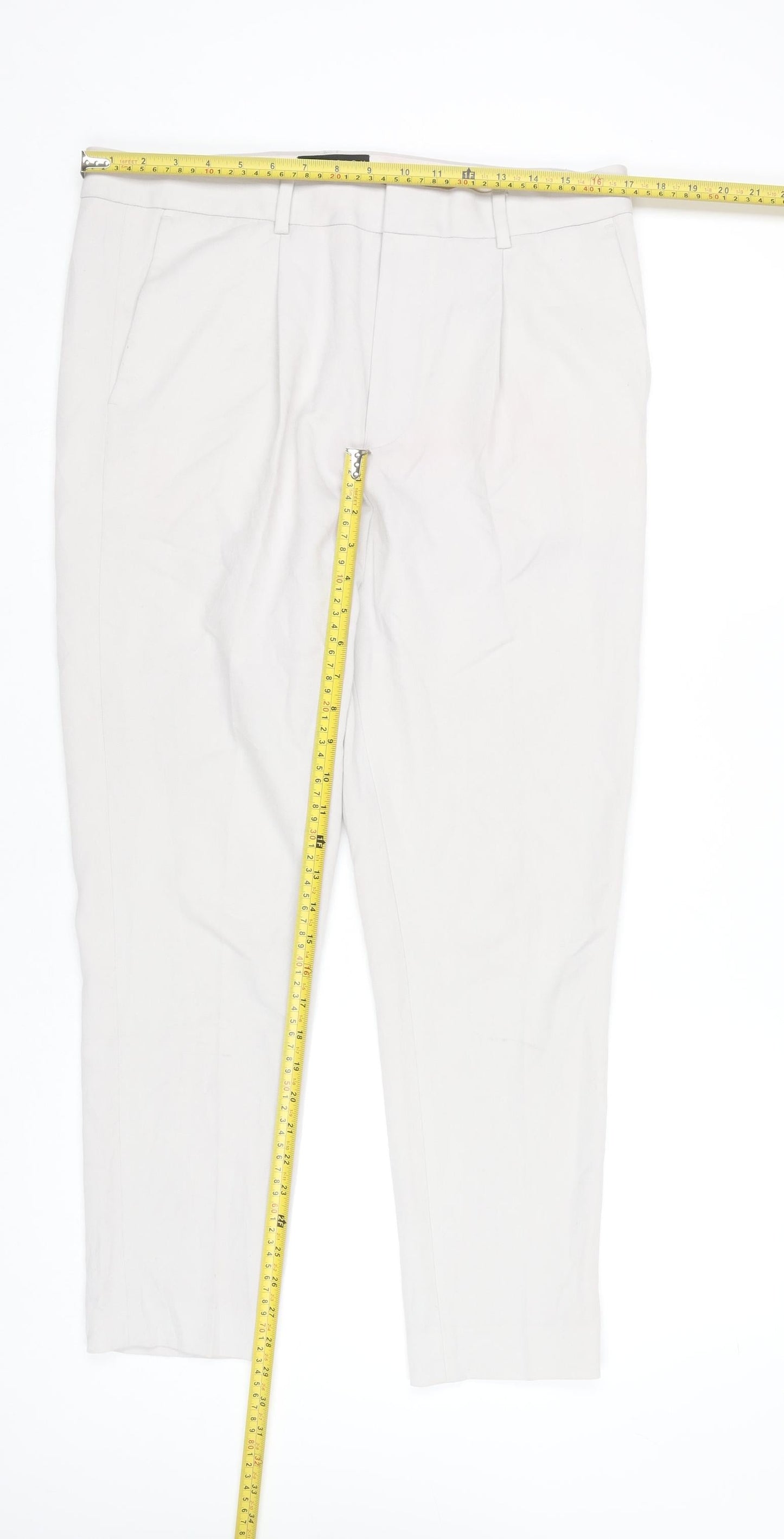 Mens UK Size L ASOS DESIGN Slim Fit Casual Beige Trousers